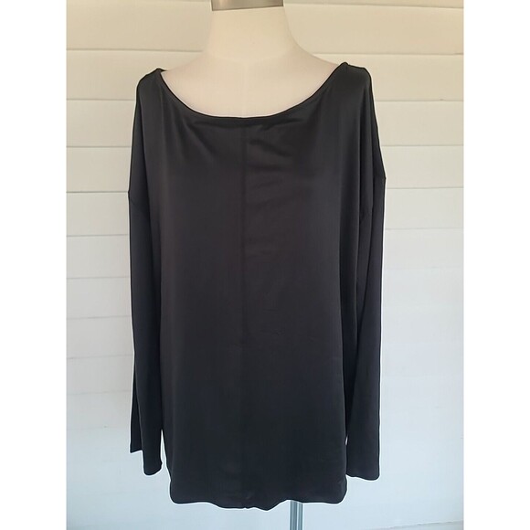 Halston Tops - Halston Studio Women's Black Long Sleeve Top SIZE L NWT